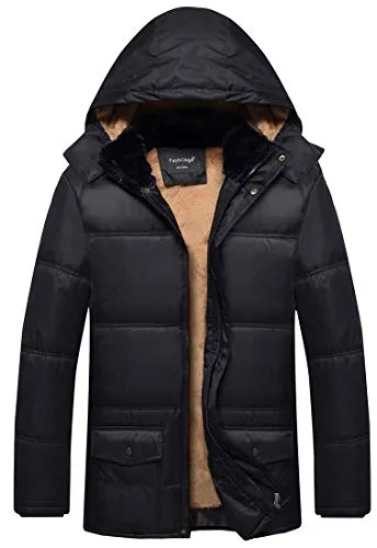 Fashciaga Faux Fur Lined Jacket, Black