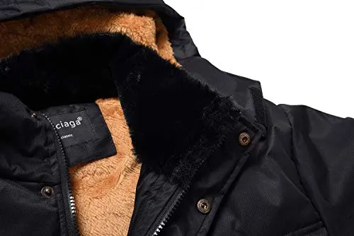 Fashciaga Faux Fur Lined Jacket, Black