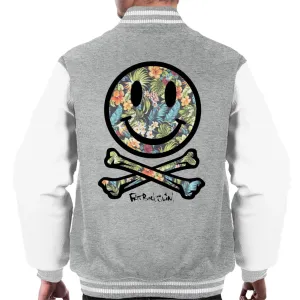 Fatboy Slim Tropical Floral Smiley And Crossbones Men's Varsity Jacket