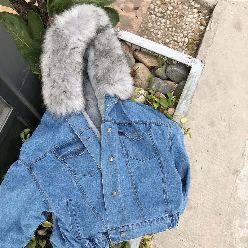 Faux Fur Denim Jacket
