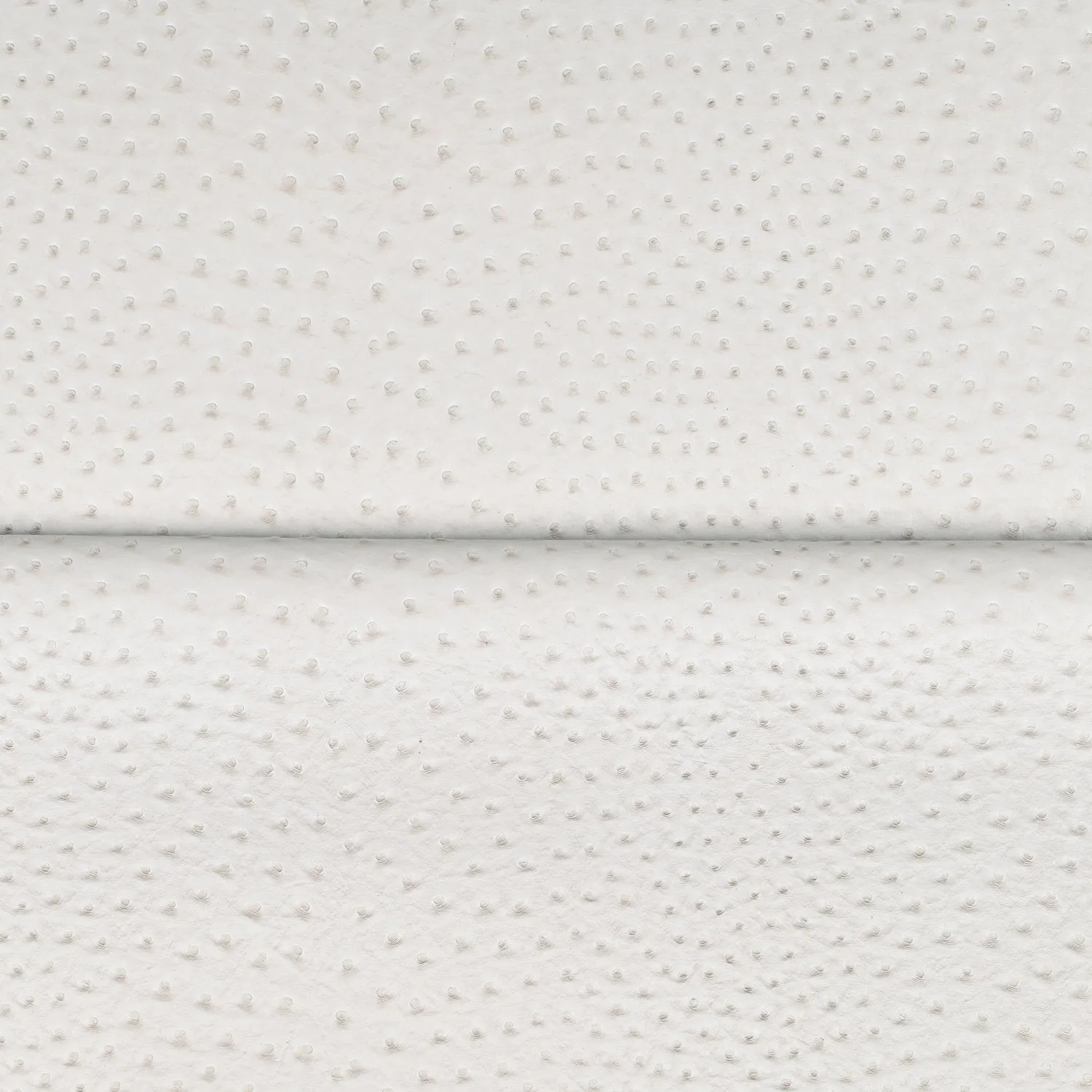 Faux Leather White Ostrich