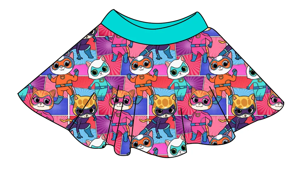 Fearless Felines Circle Skirt