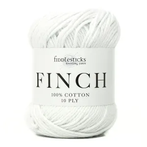 Fiddlesticks Finch Cotton - 10ply - 6201 White