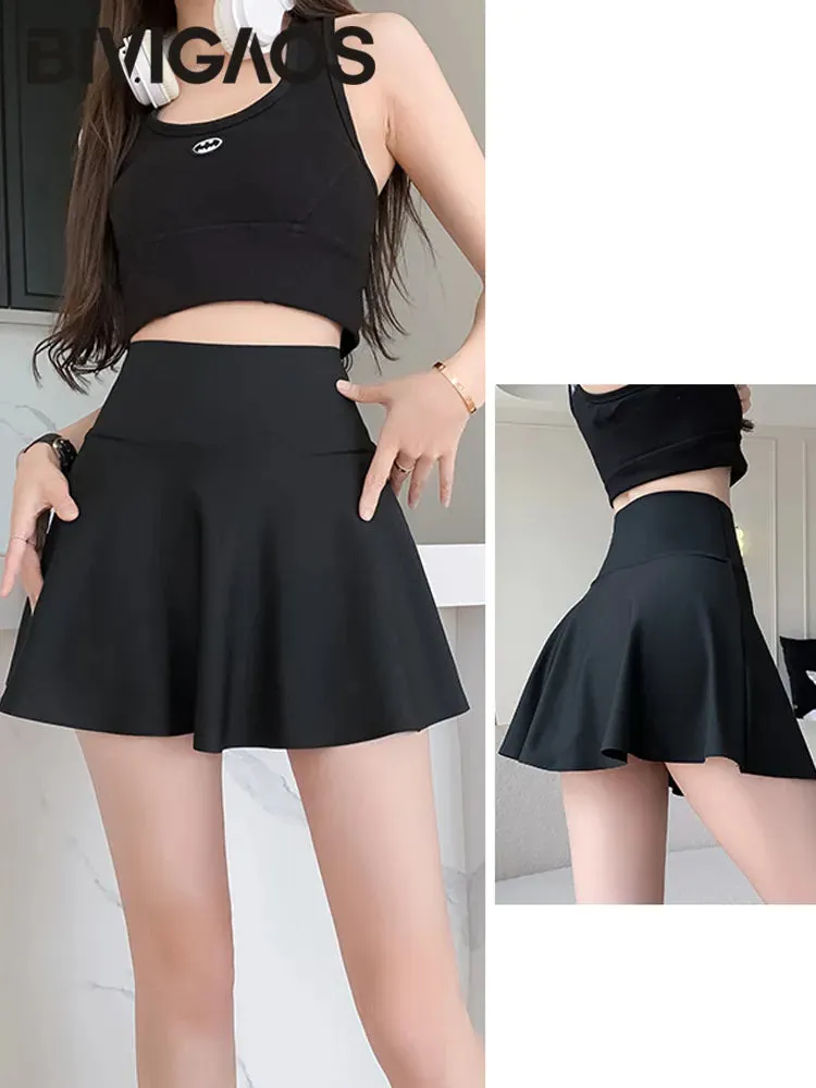 Fitness Yoga Pants With Skirt Two Pieces Sport Legging Gym Push Up