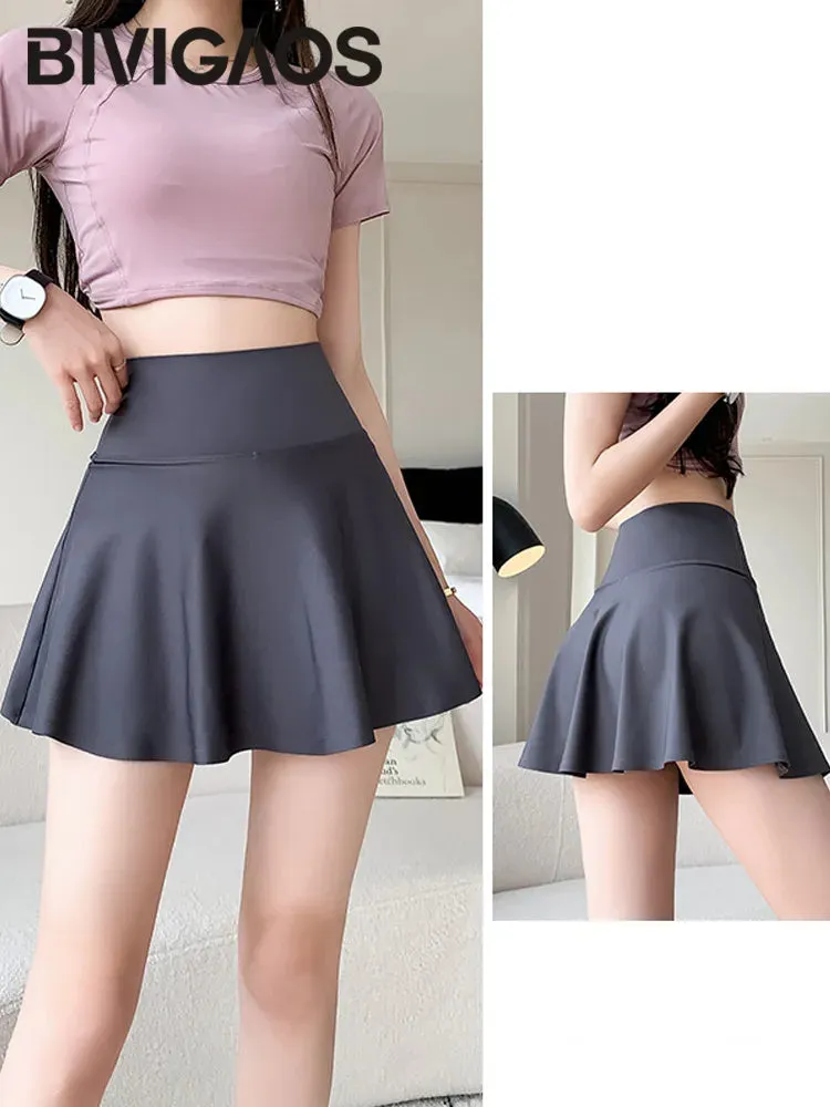 Fitness Yoga Pants With Skirt Two Pieces Sport Legging Gym Push Up