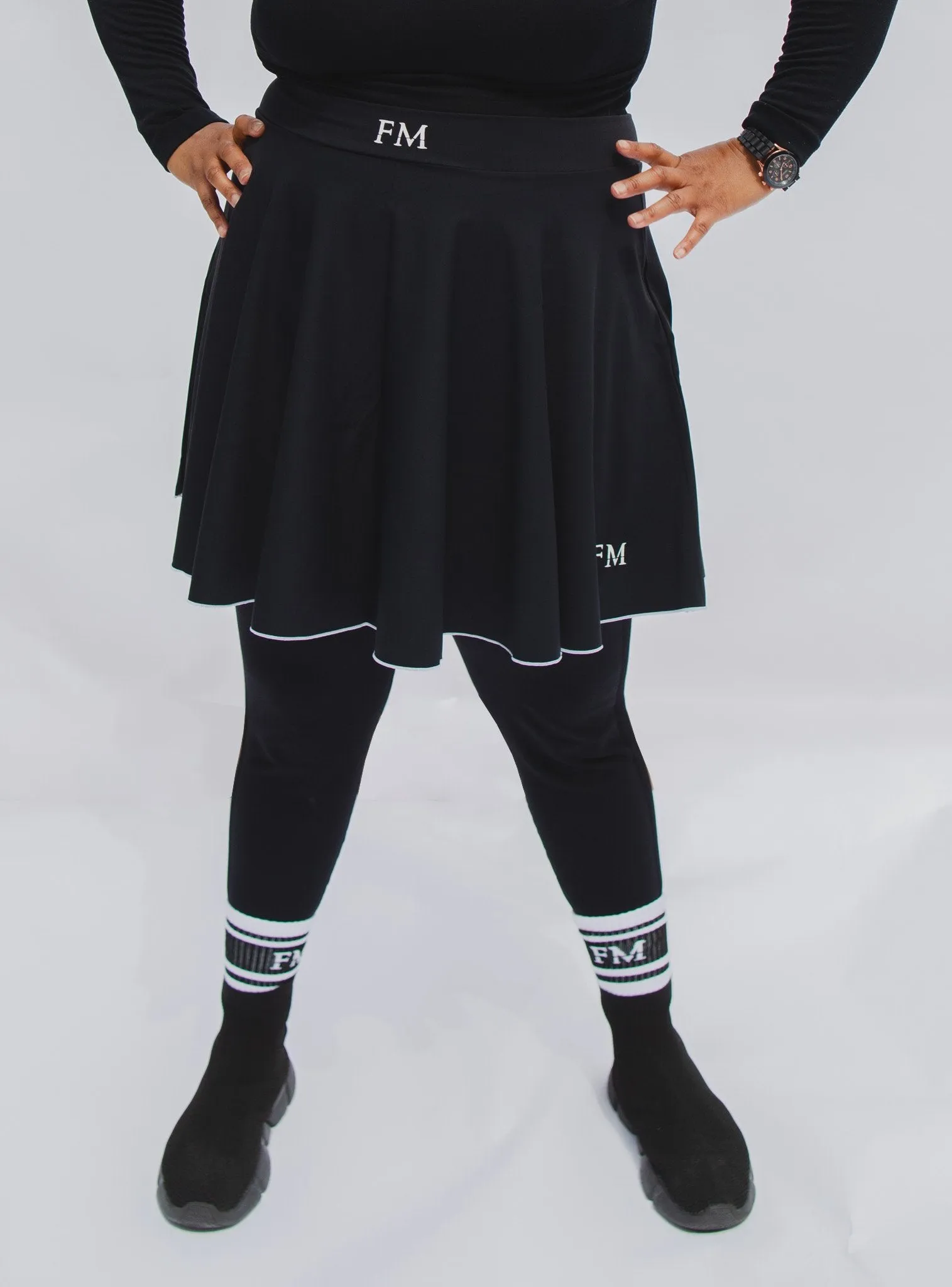 Flex Black Circle Skirt