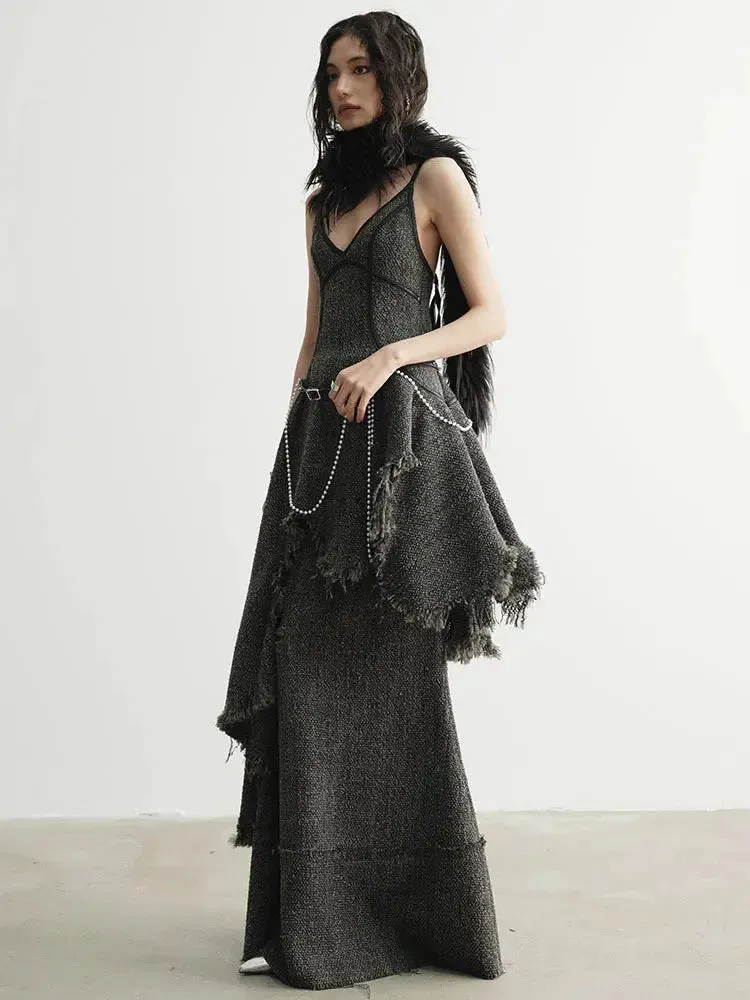 Frandie Long Freyed Skirt by Marigold Shadows