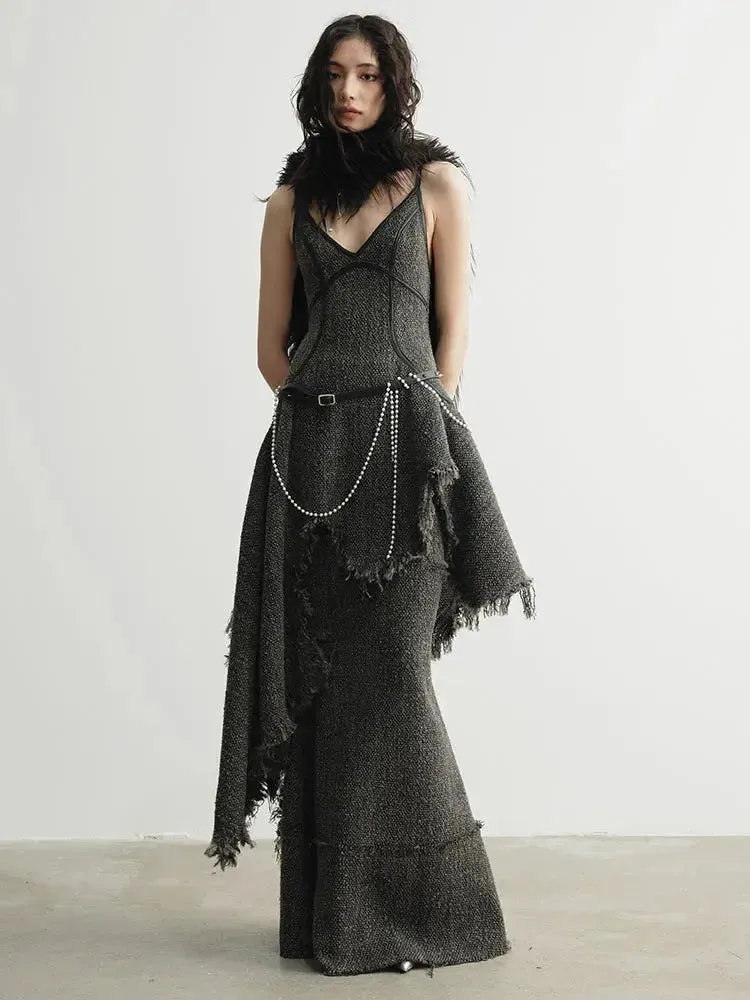 Frandie Long Freyed Skirt by Marigold Shadows