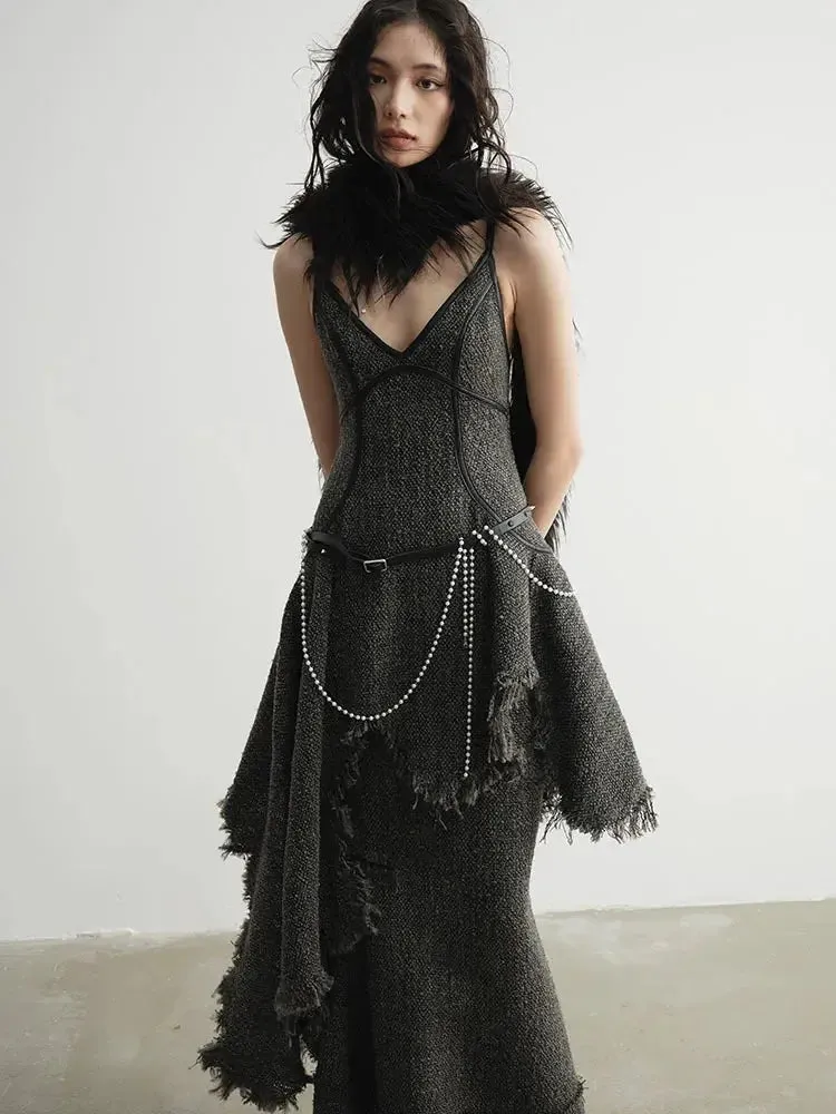Frandie Long Freyed Skirt by Marigold Shadows
