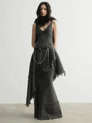 Frandie Long Freyed Skirt by Marigold Shadows