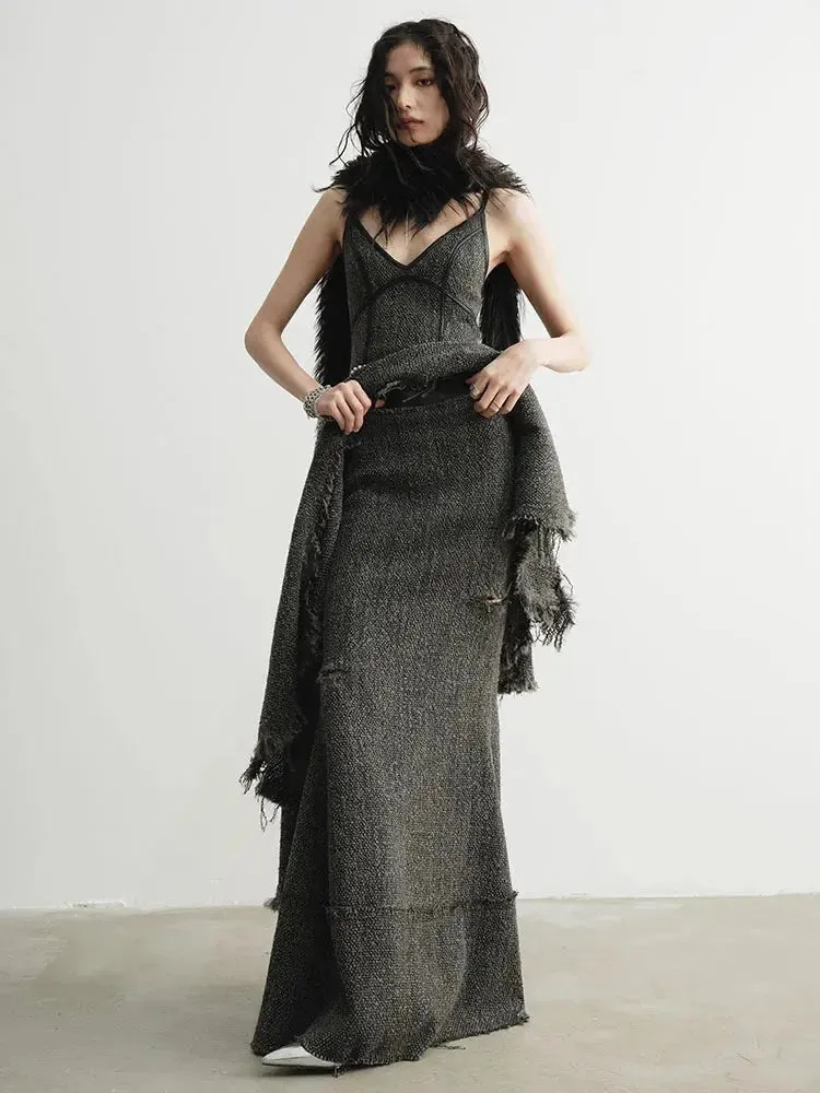 Frandie Long Freyed Skirt by Marigold Shadows