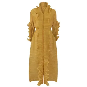 Frilly Dress Woman Ruffled Full Sleeve