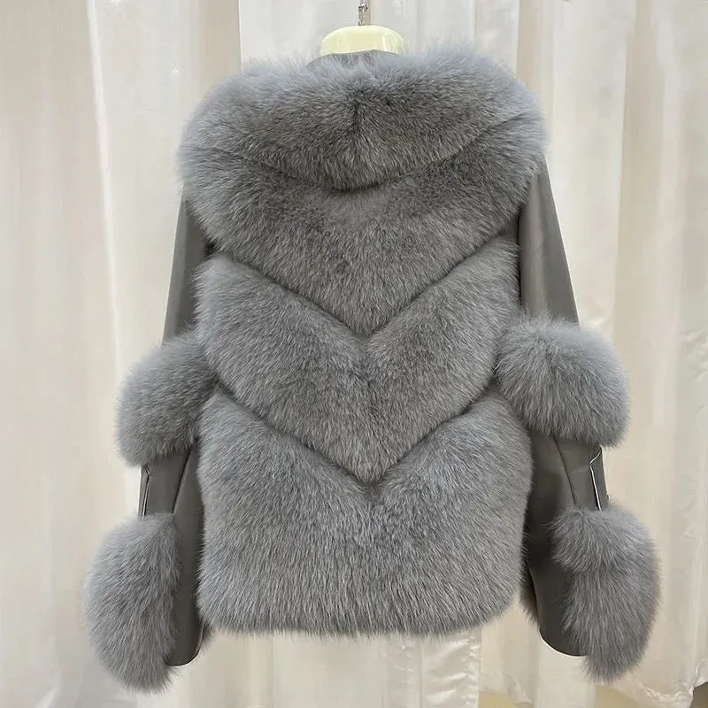 fur jacket seamlessly blending class real fur jacket faux fur