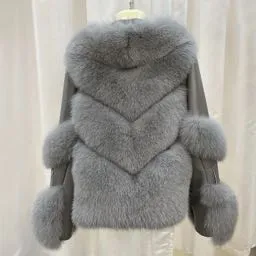 fur jacket seamlessly blending class real fur jacket faux fur