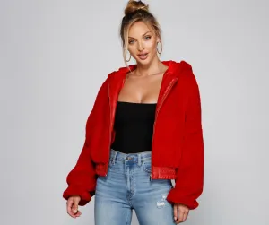 Fuzzy Feels Faux Fur Hoodie