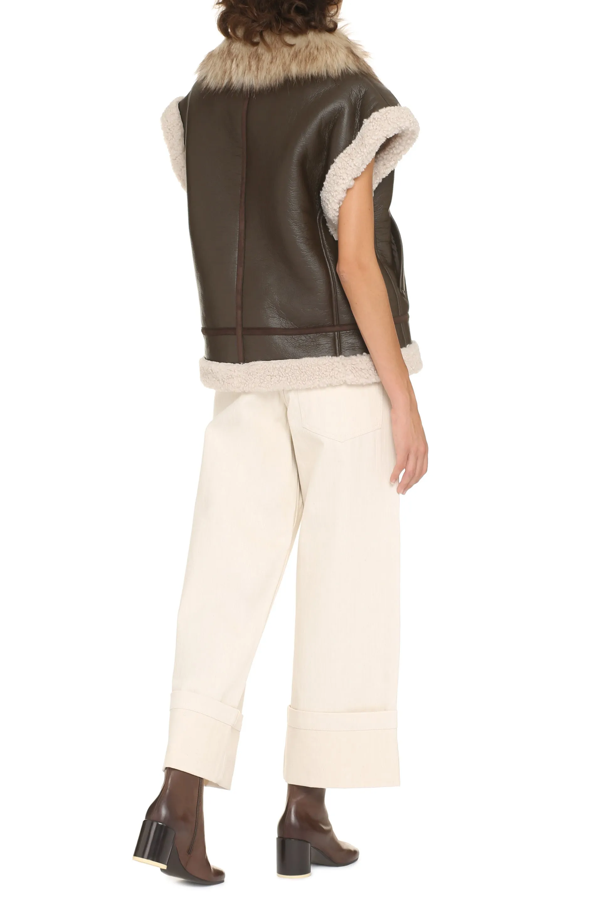 Gema faux sheepskin waistcoat