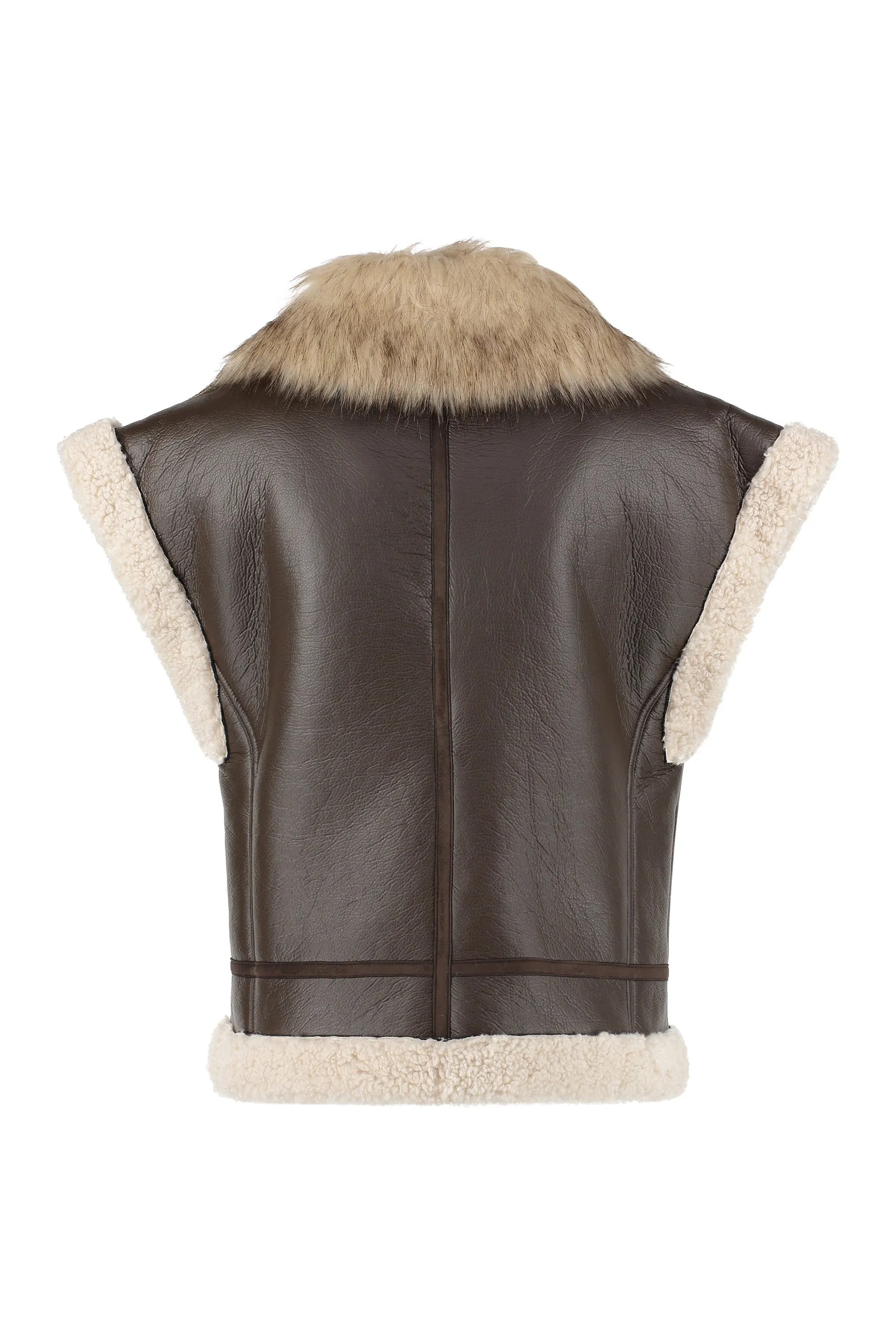 Gema faux sheepskin waistcoat