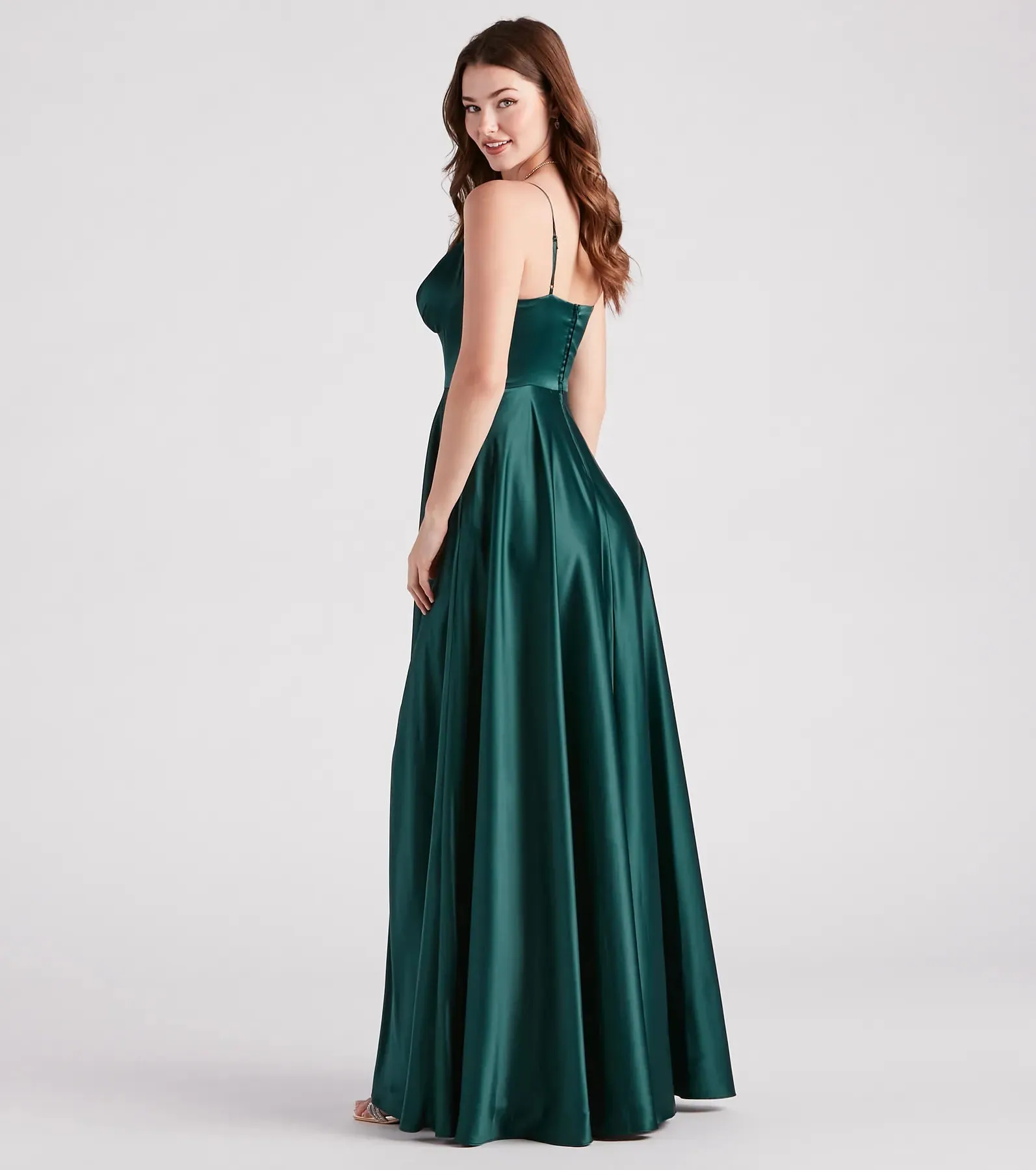 Gillian Formal Satin A-Line Dress