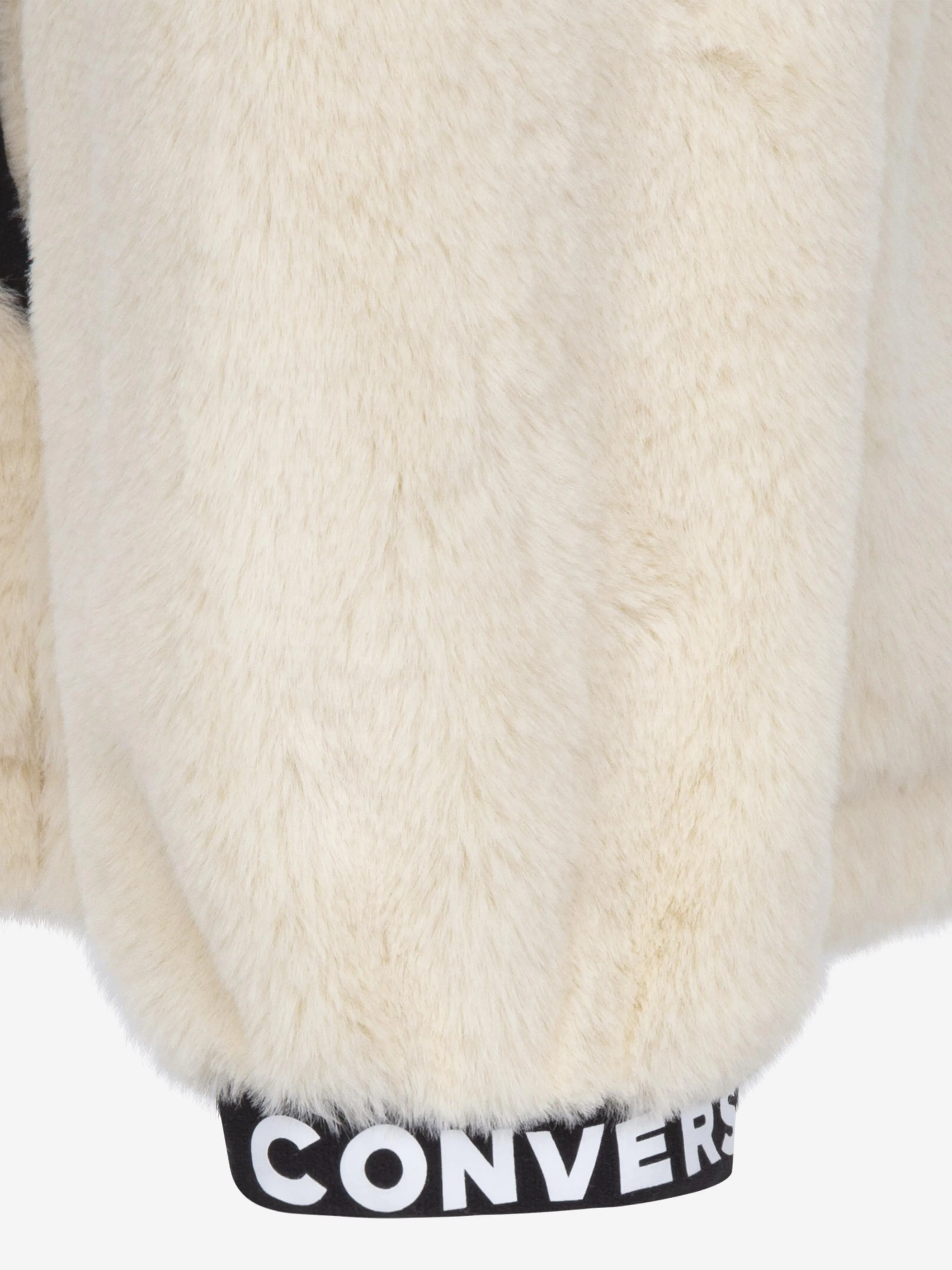 Girls Faux Fur Jacket in Ivory
