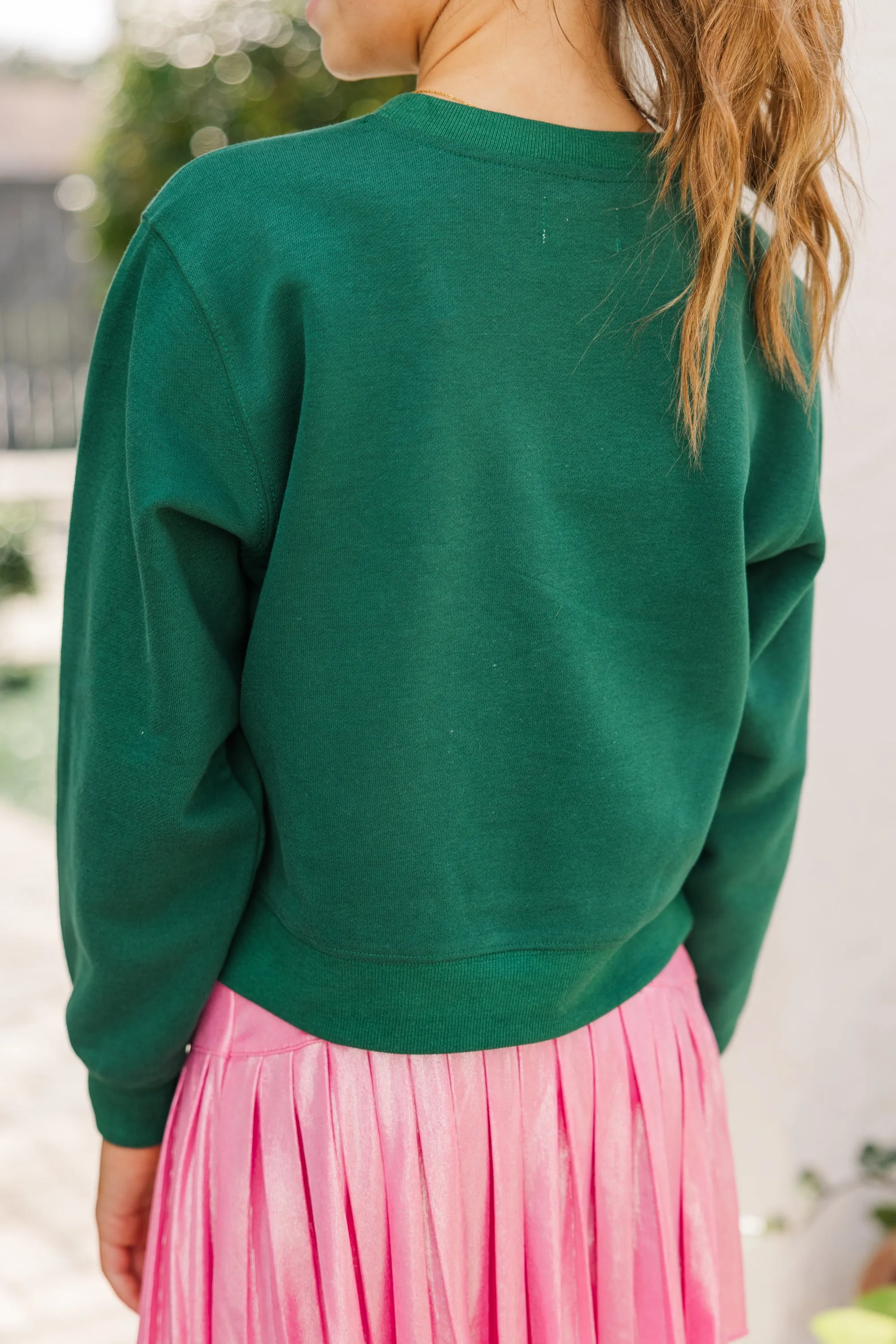 Girls: Lucky Era Emerald Graphic Sweatshirt