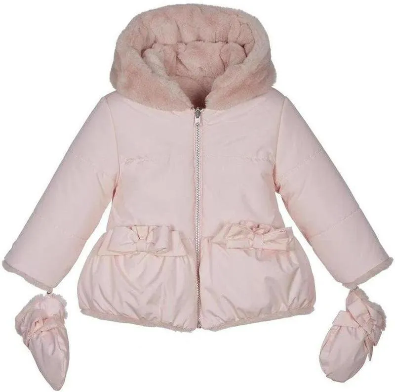 Girls Pink Fur Reversible Jacket