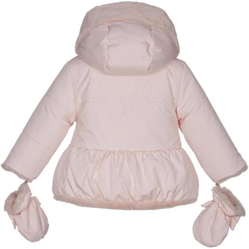 Girls Pink Fur Reversible Jacket