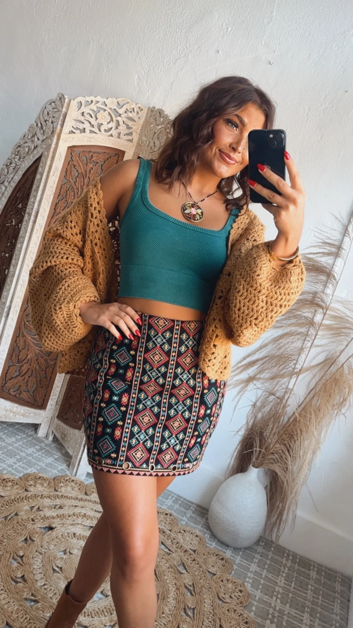 Give Me Your Attention Mini Skirt, Black