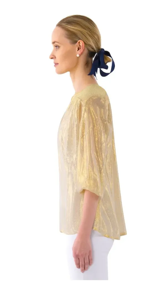 Gretchen Scott Designs Metallic Smock - Glinda Lurex - Gold - FINAL SALE