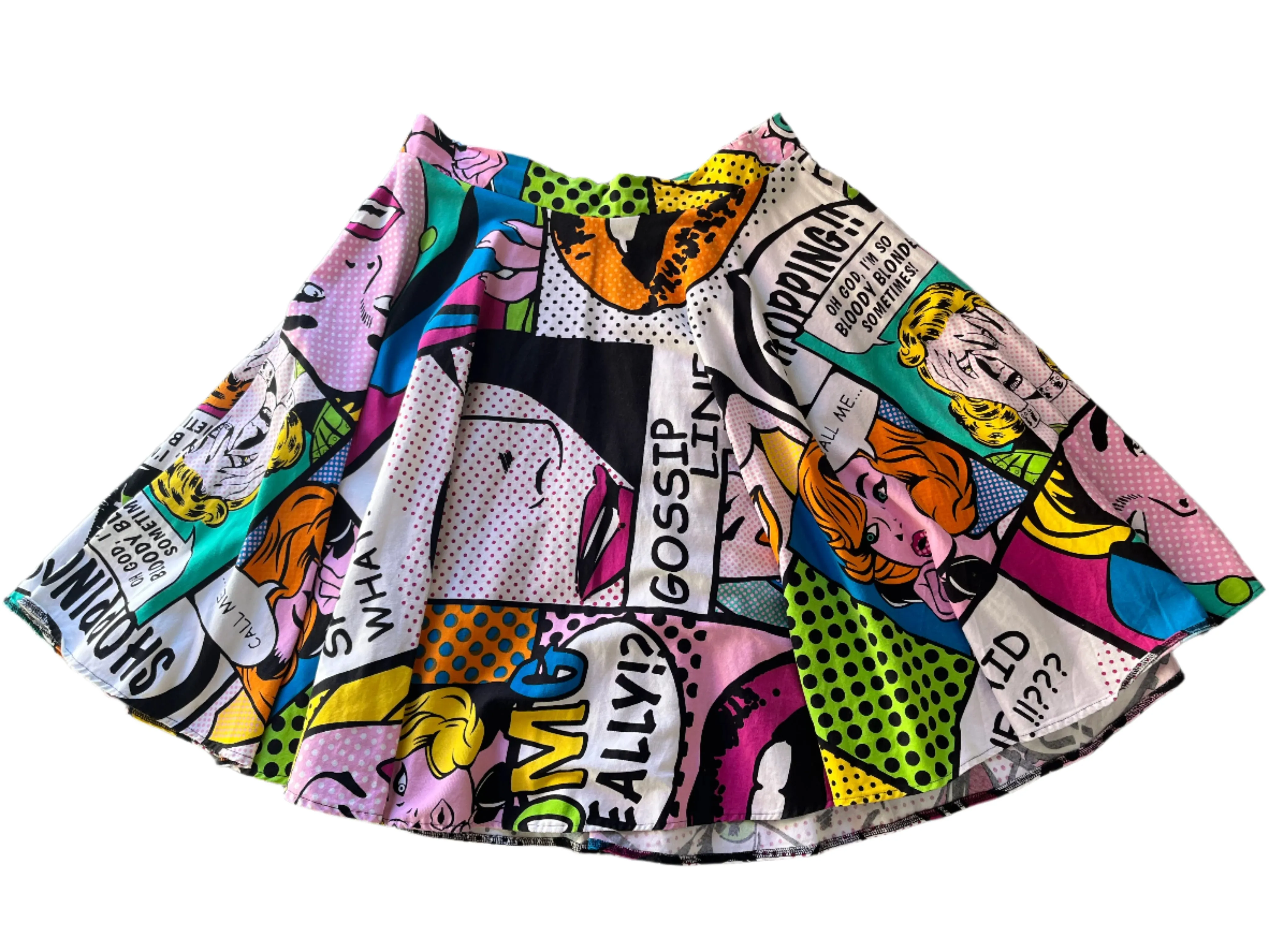 HELLPIXIE POP ART SKIRT SZ 22
