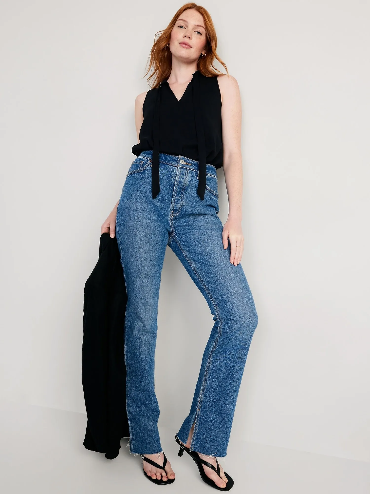 High Neck Bow-Front Chiffon Top for Women