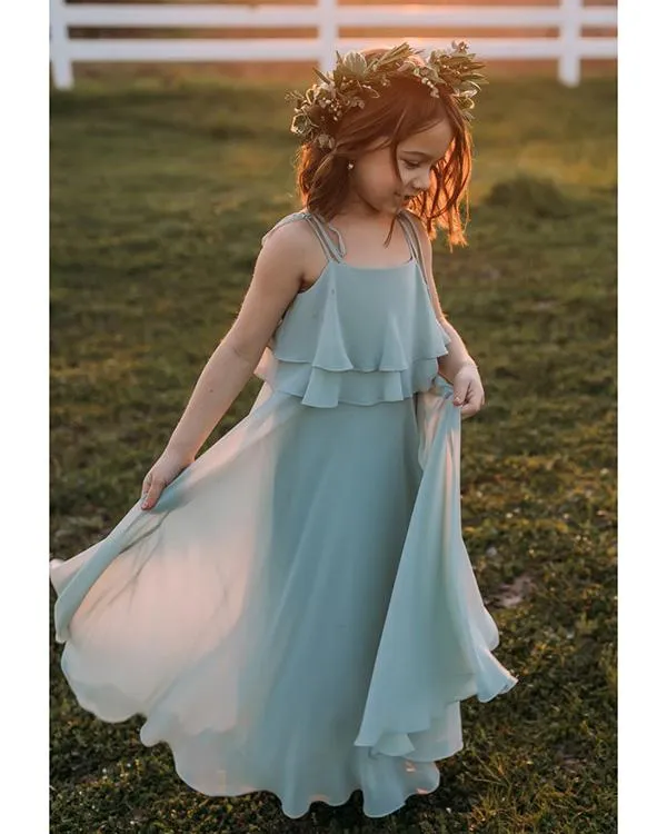 Ivory Flower Girls Dresses A-line First Birth Party Gowns