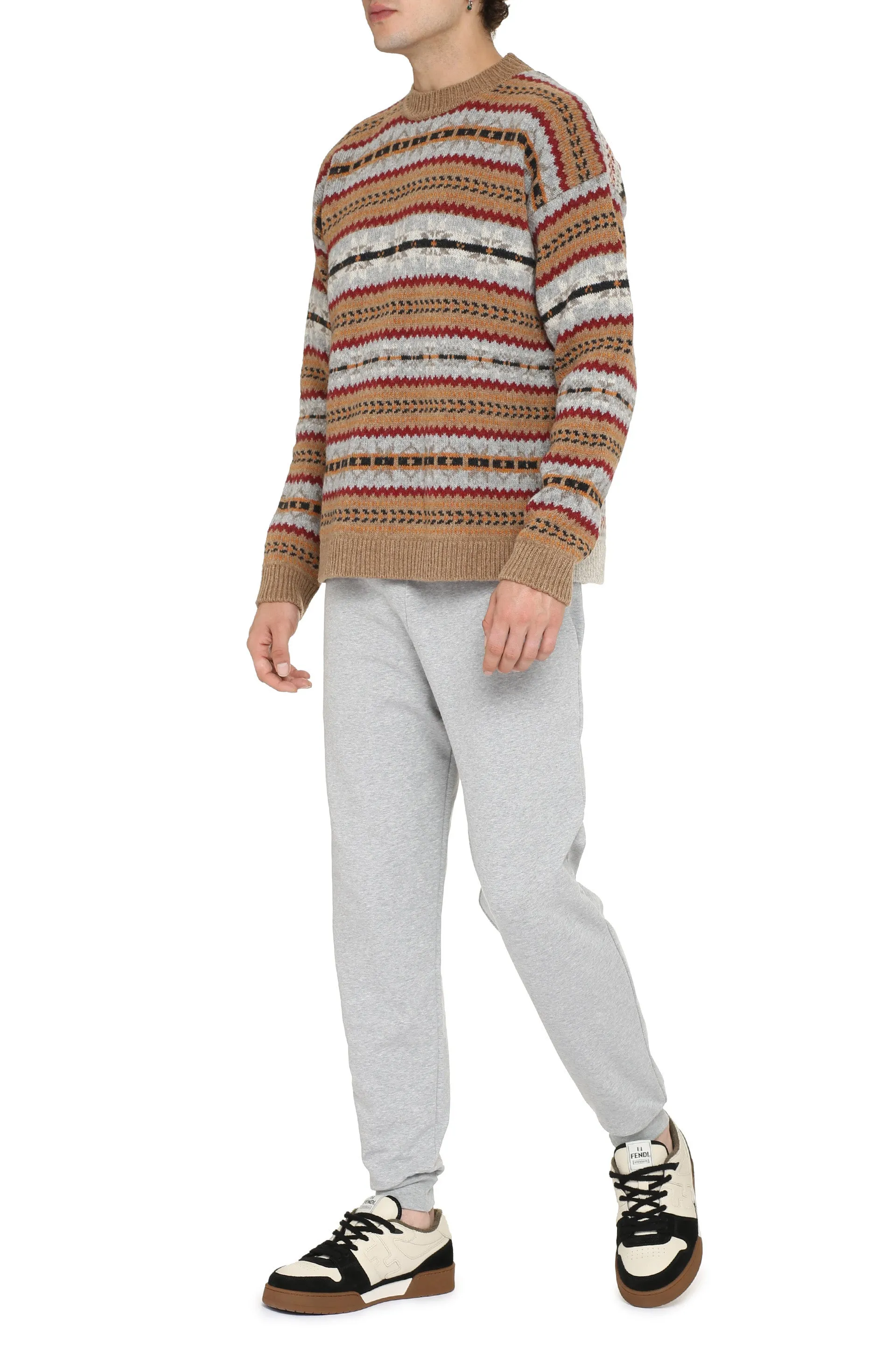Jacquard wool sweater