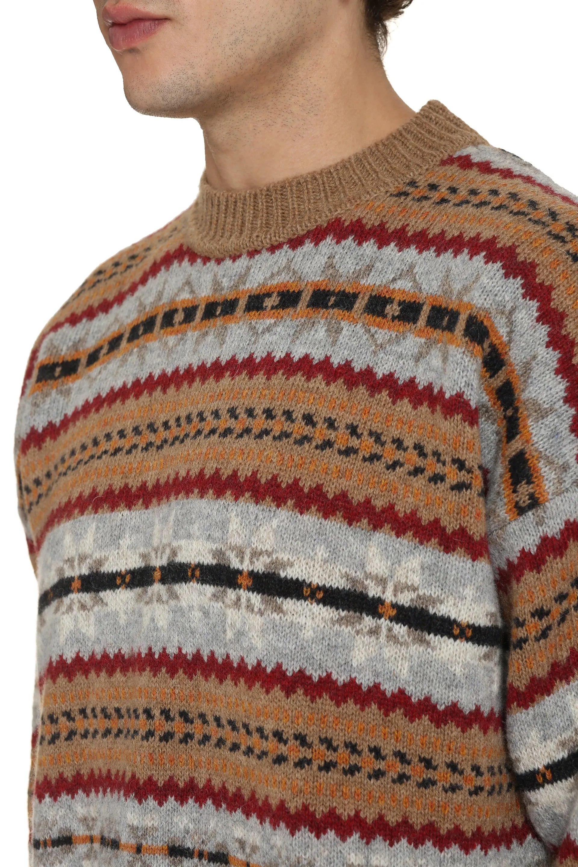 Jacquard wool sweater