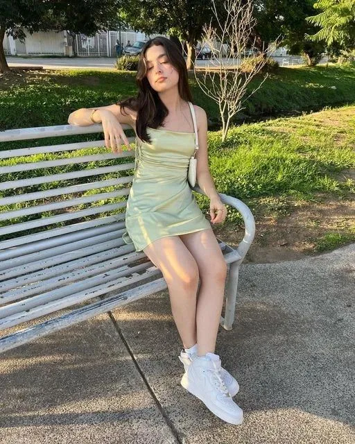 JazzHer th Birthday Outfit Sexy Green Spaghetti Straps Mini Short Homecoming Dresses (PRE-ORDER)