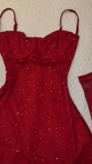 JazzHer th Birthday Sheath Spaghetti Straps Red Sequin Homecoming Dresses Short Mini Party Dress (PRE-ORDER)