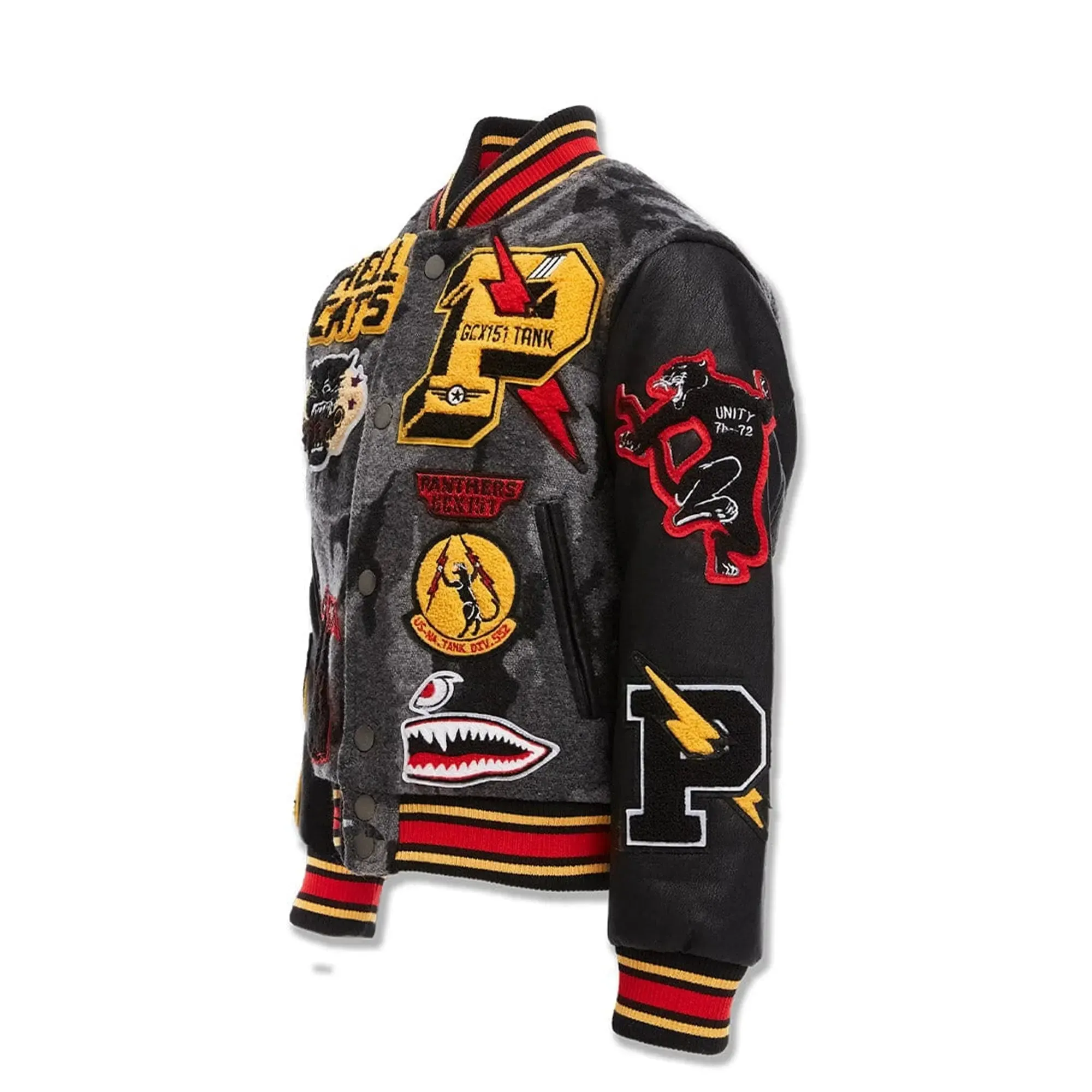 Jordan Craig Men Hellcat Varsity Jackets (Black Camo)