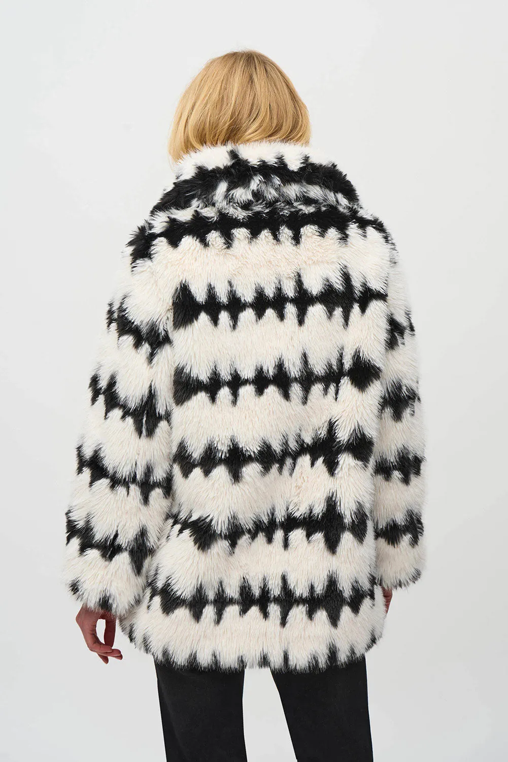 Joseph Ribkoff Reversible Faux Fur Coat Jr244900