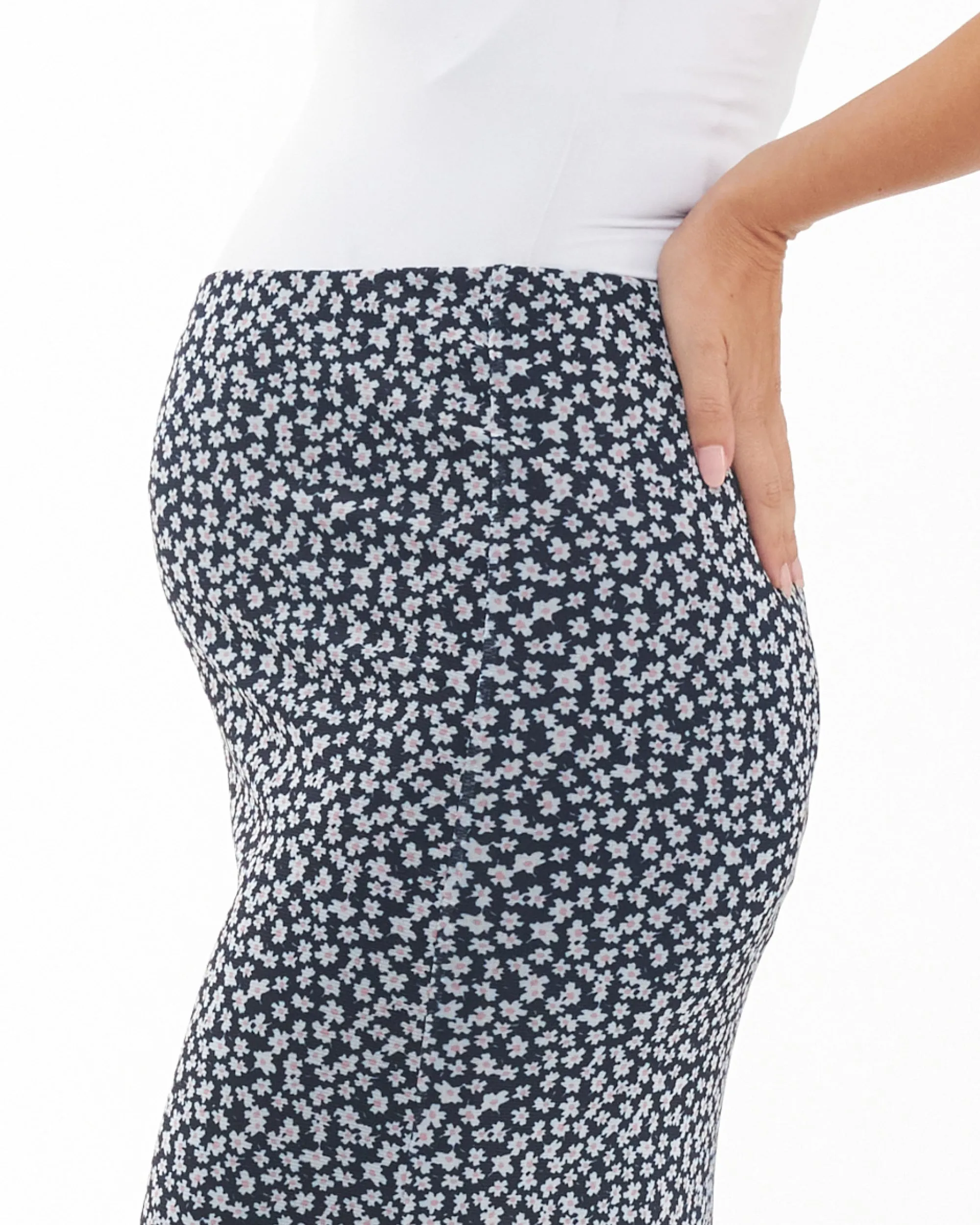 Kara Mesh Skirt Navy / White