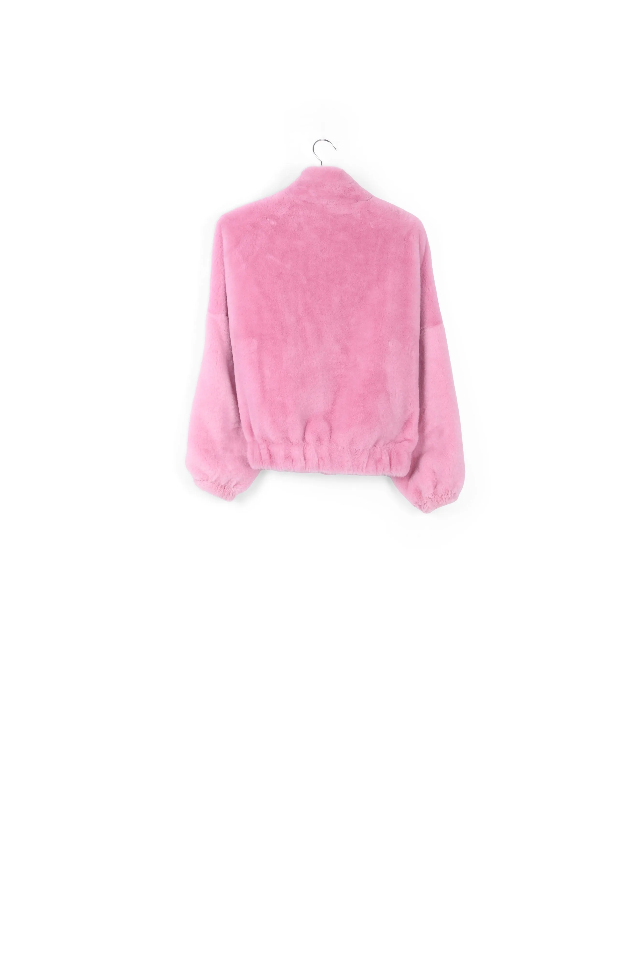 Khaki green and pink reversible bomber jacket