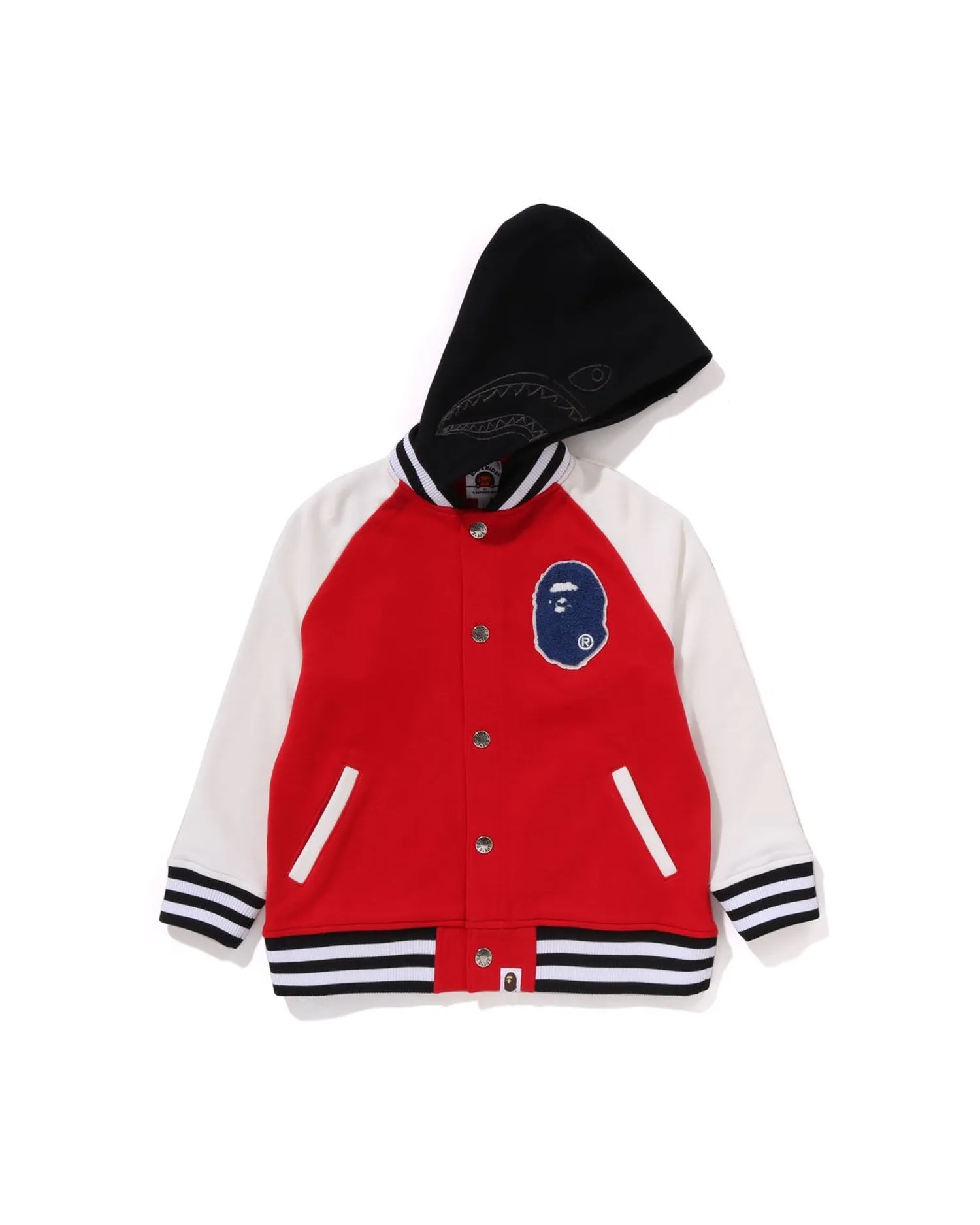 Kids Shark Hoodie Sweat Varsity Jacket