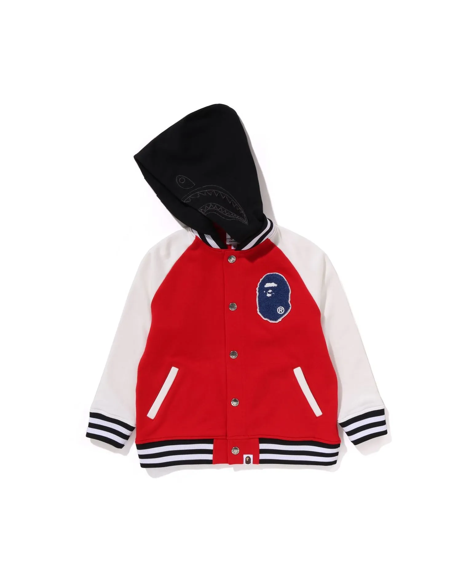 Kids Shark Hoodie Sweat Varsity Jacket
