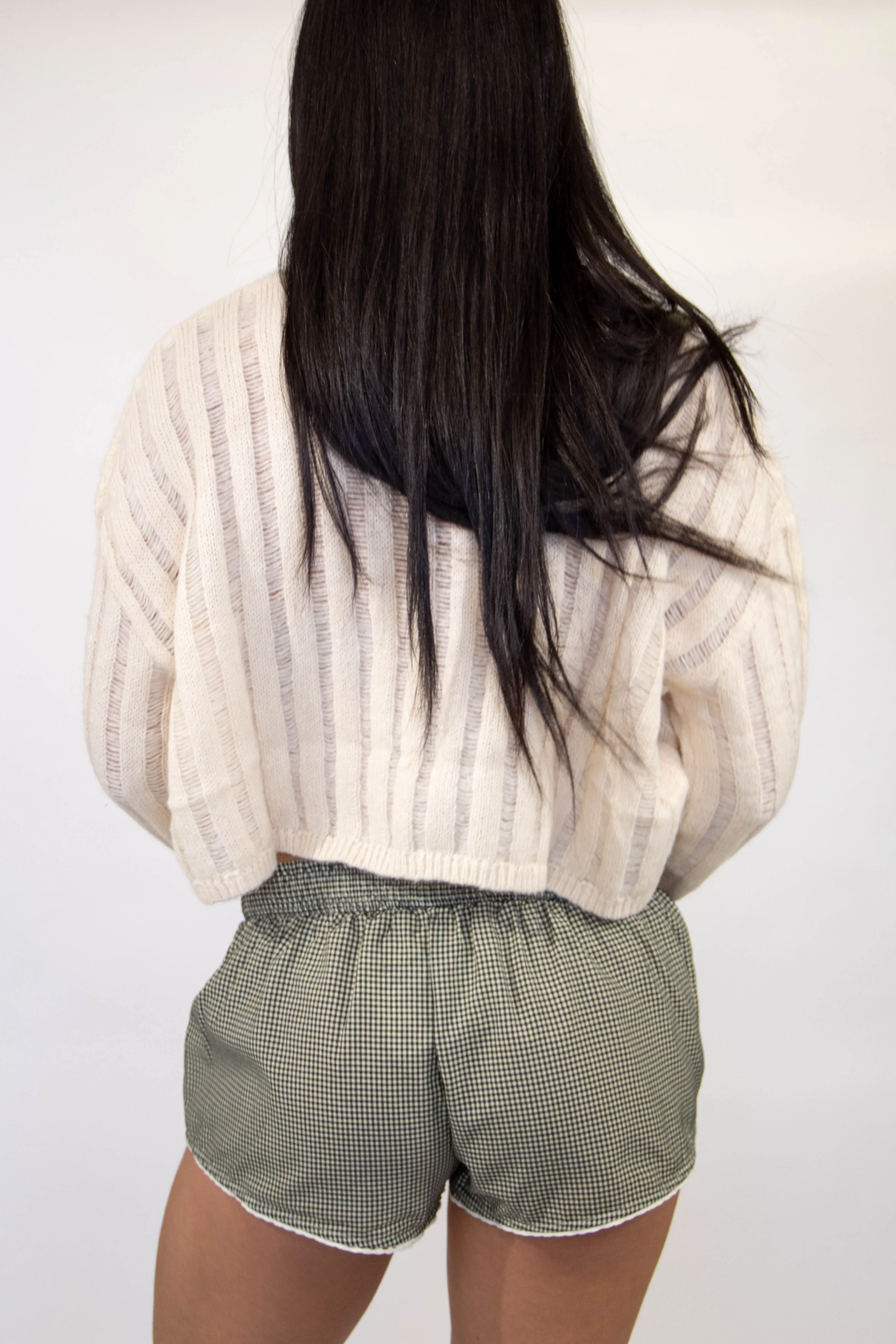 Ladder Knit Sheer Sweater