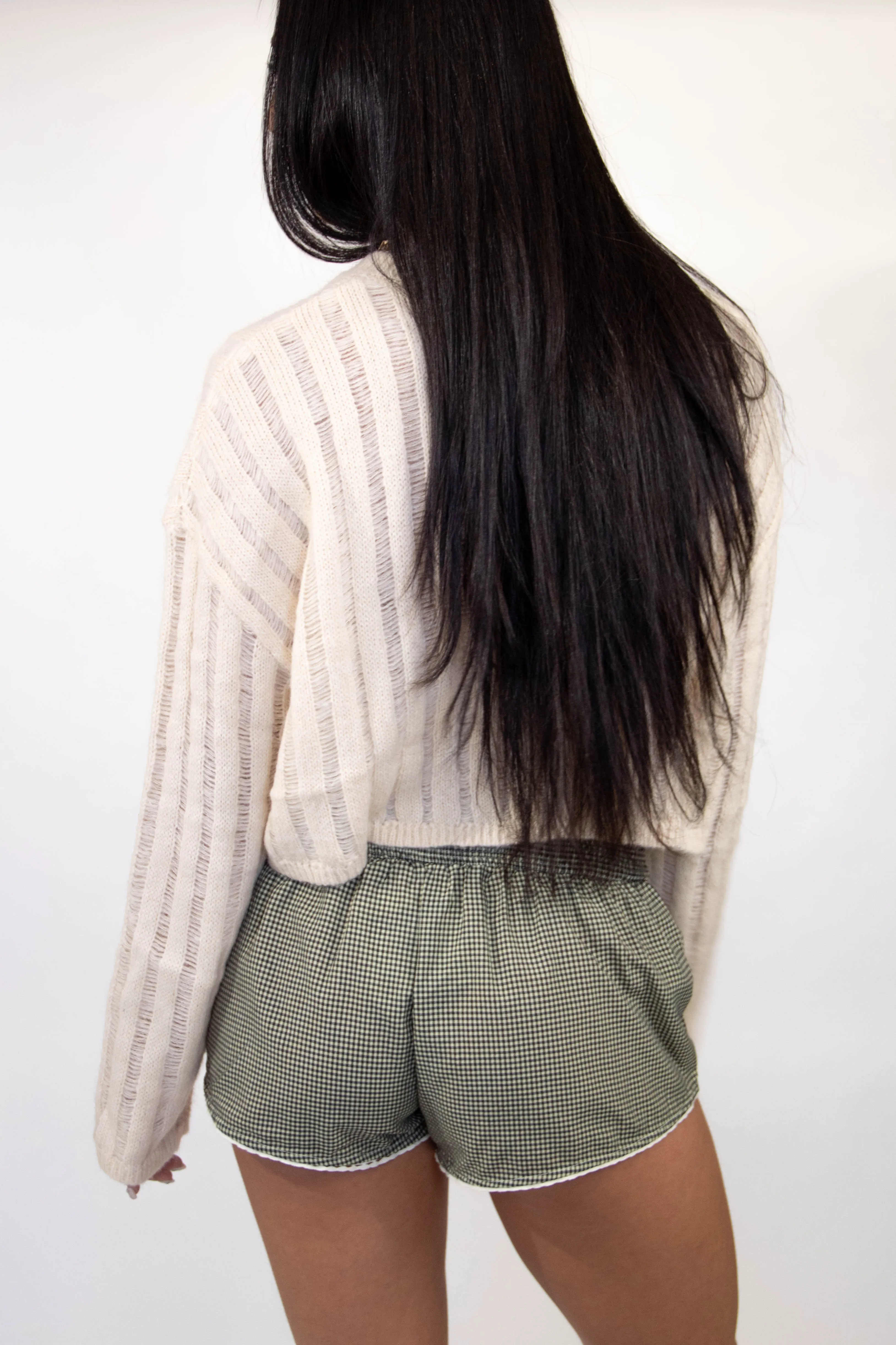 Ladder Knit Sheer Sweater