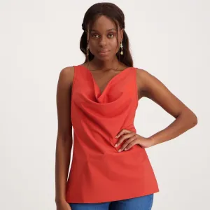 Ladies Basic Printed Cami - Rust