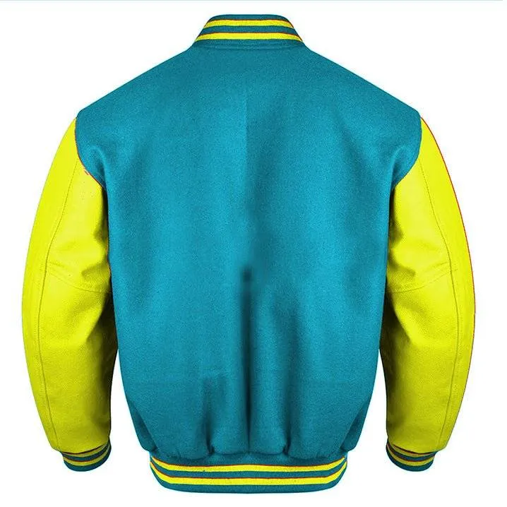 Letterman Varsity Jackets - Sky Blue Yellow
