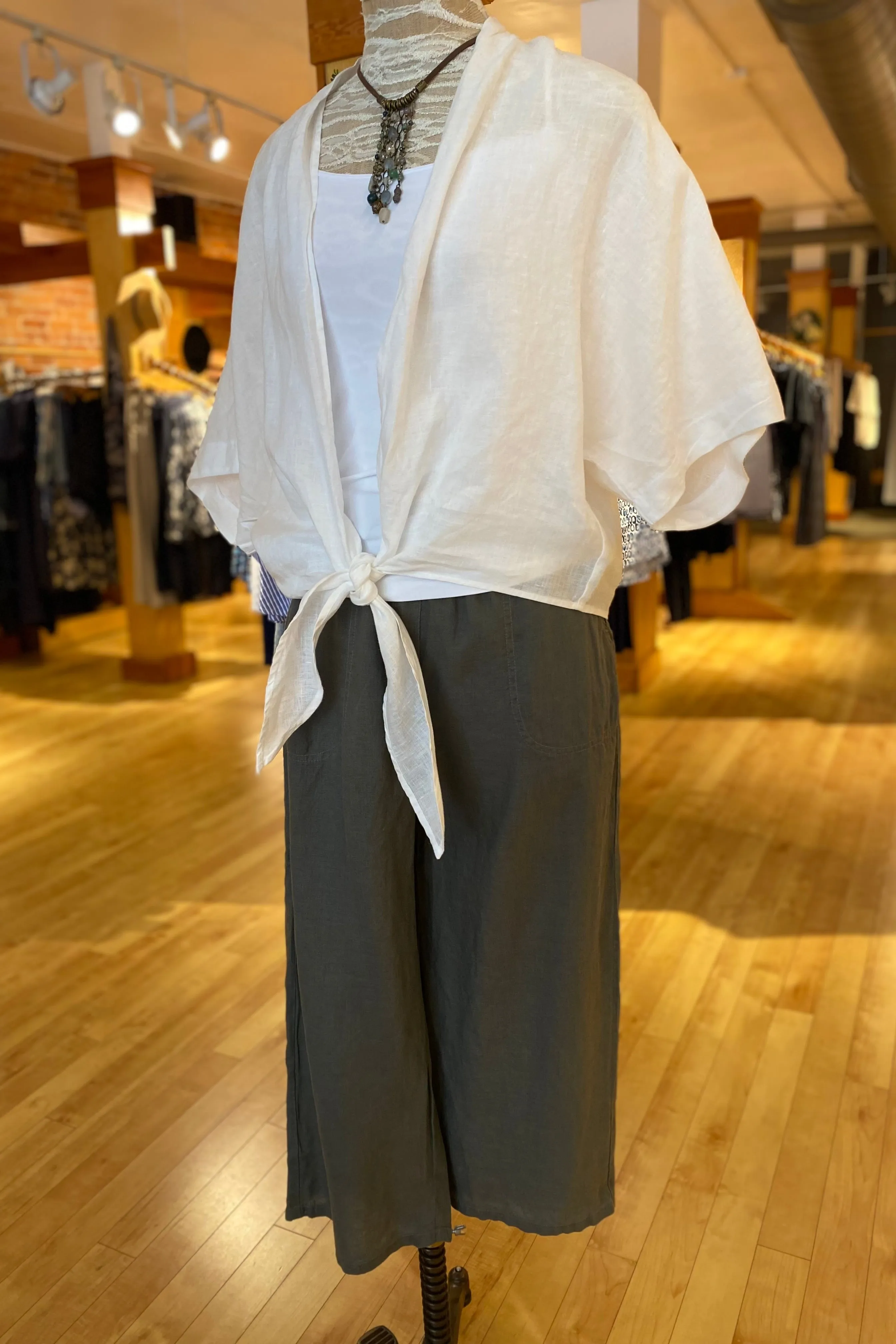 Linen One Size Tie Wrap