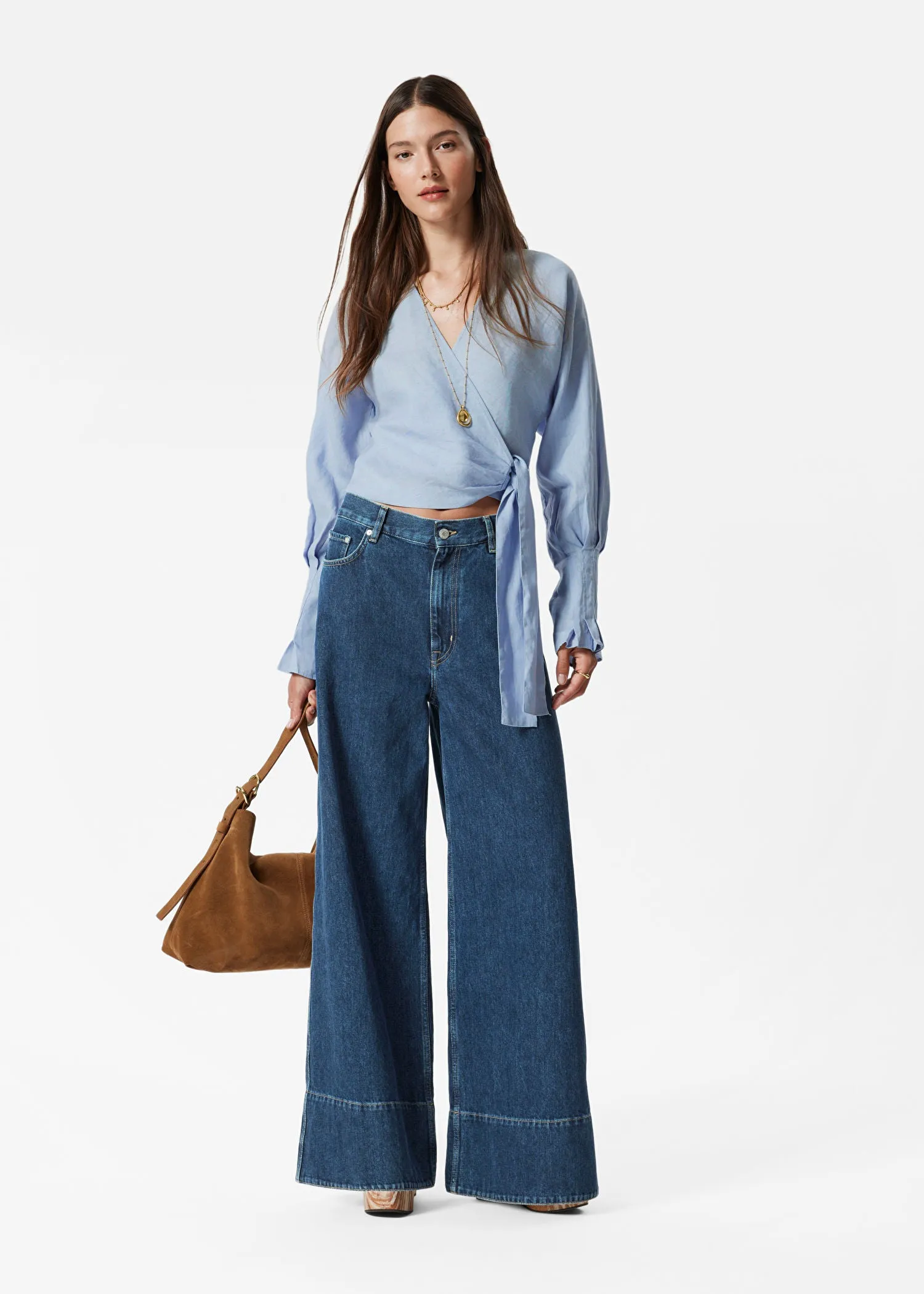Linen Wrap Blouse