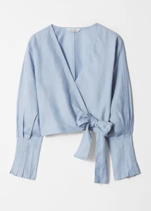 Linen Wrap Blouse