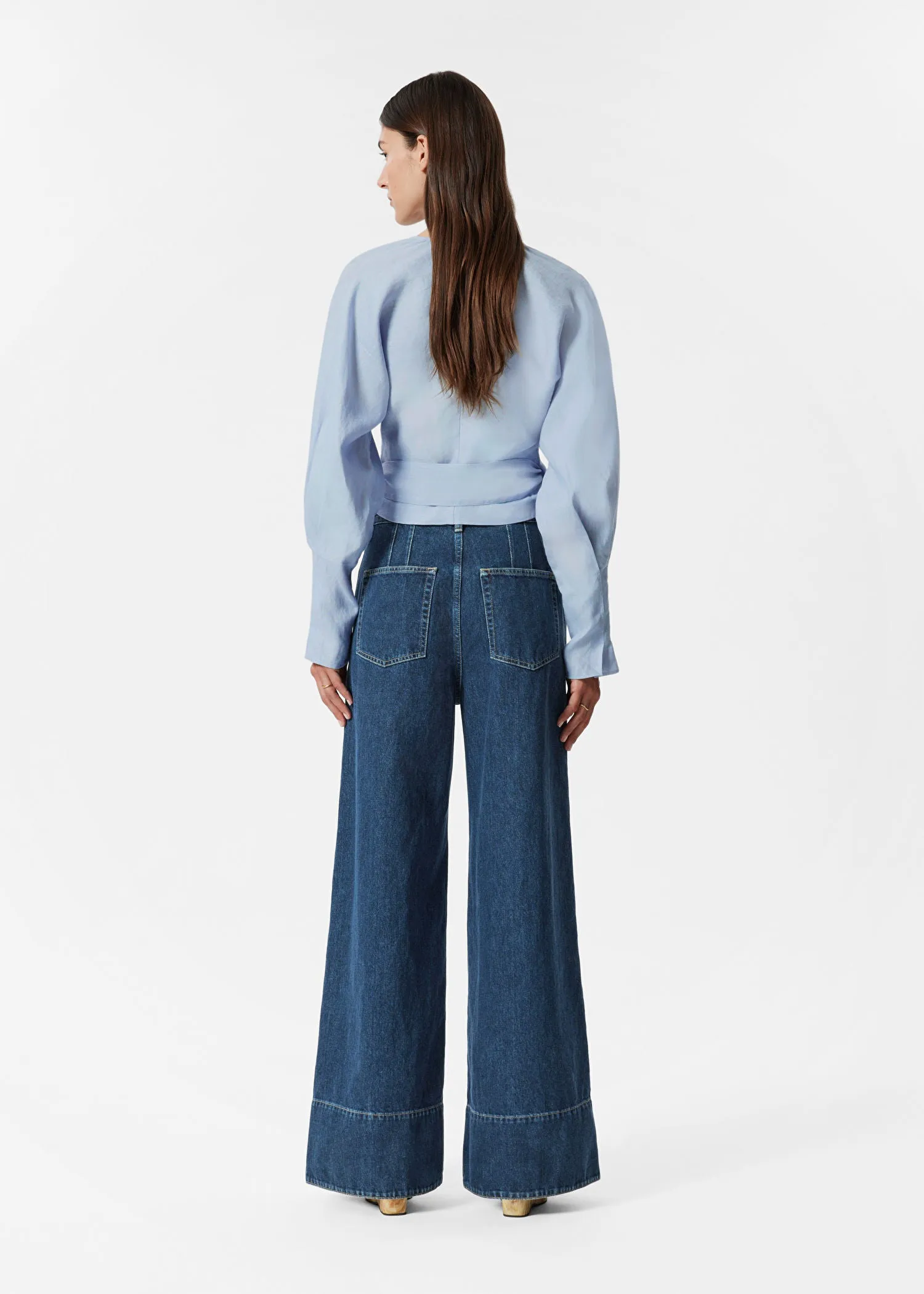 Linen Wrap Blouse