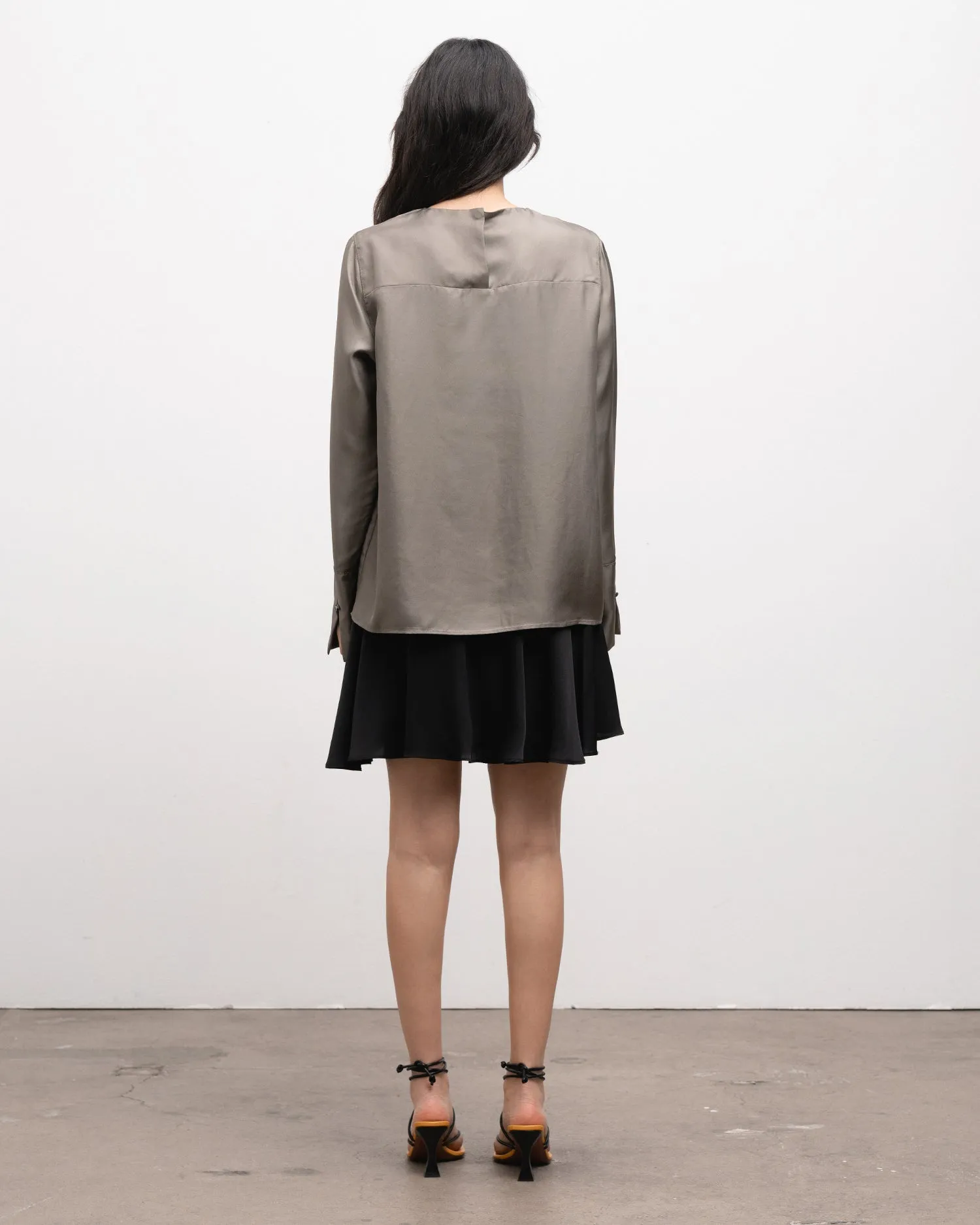 Lizy silk skirt black